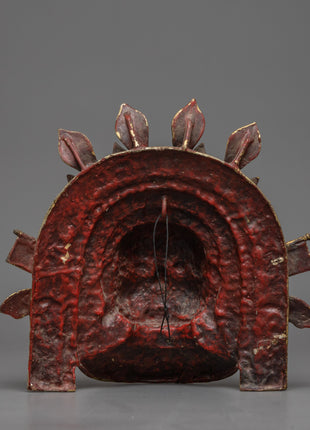 Buddhist Mahakala Mask Wall Hanging | Sacred Tibetan Protector Artwork