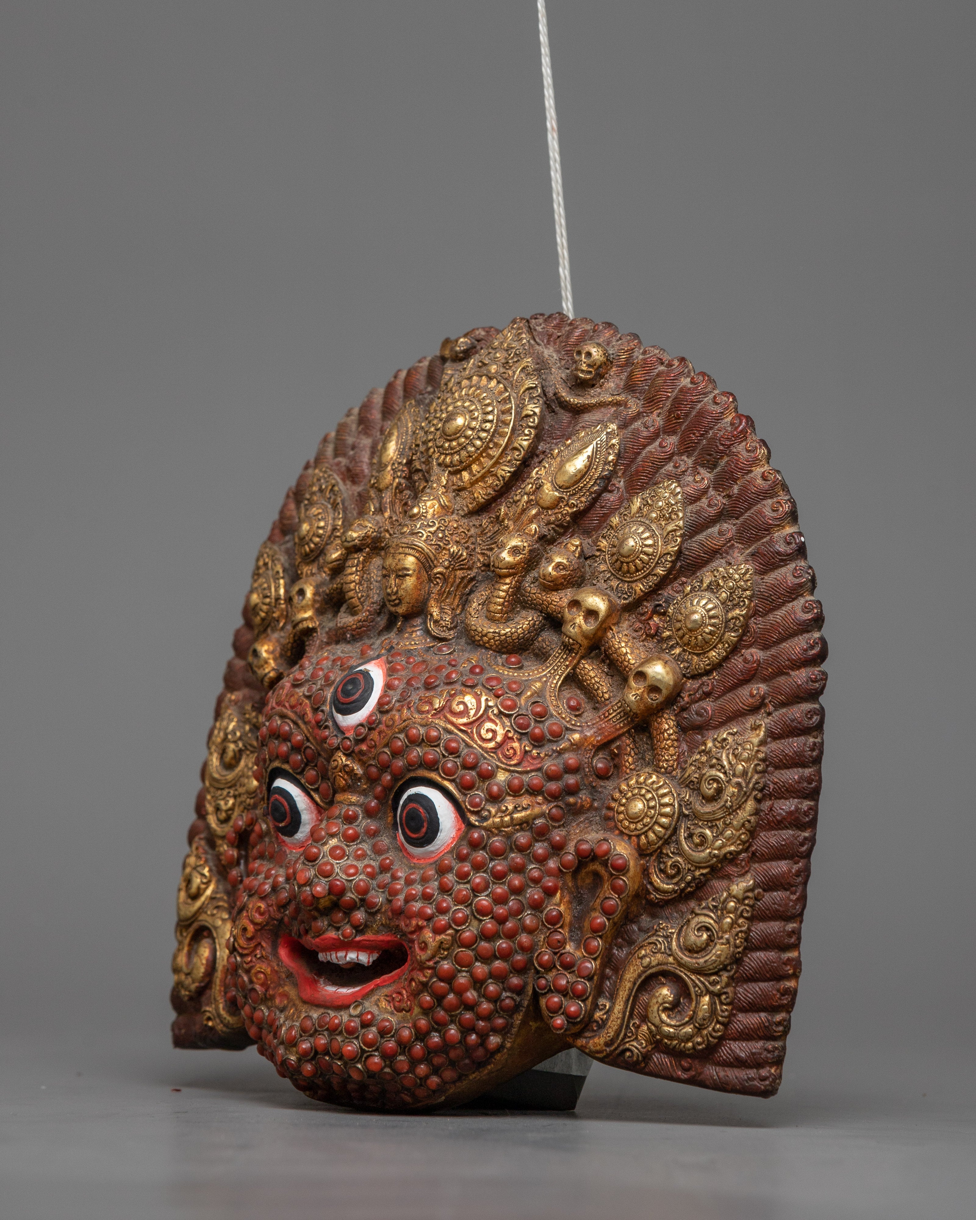 Bhairava Mask Wall Hanging | Handcrafted Hindu and Buddhist Protector