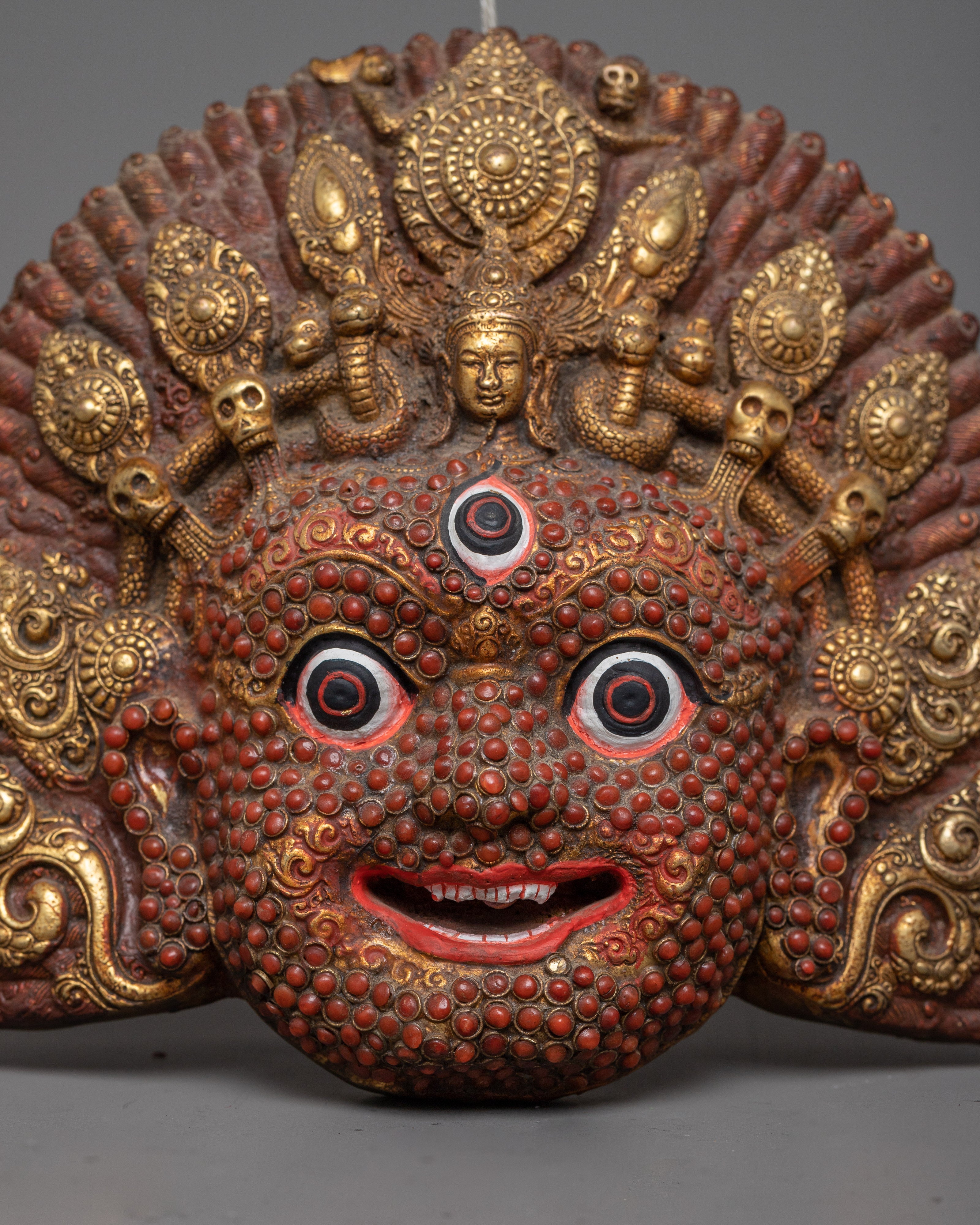 Bhairava Mask Wall Hanging | Handcrafted Hindu and Buddhist Protector