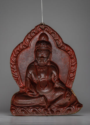Dzambhala Metal Thanka Wall Hanging |  Traditional Tibetan Prosperity Blessing Art