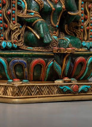 Aventurine Stone Green Tara Statue | Buddhist Grüne Tara Sculpture