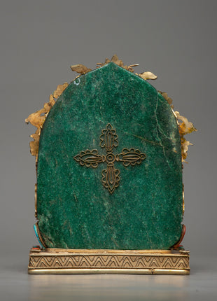 Aventurine Stone Green Tara Statue | Buddhist Grüne Tara Sculpture