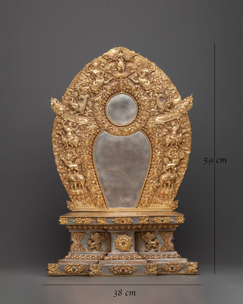 Copper Buddhist Statue Throne | Traditional Craftsmanship for Your Altar"