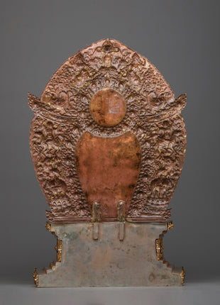 Copper Buddhist Statue Throne | Traditional Craftsmanship for Your Altar"