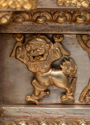Copper Buddhist Statue Throne | Traditional Craftsmanship for Your Altar"