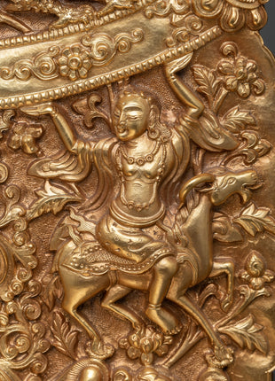 Copper Buddhist Statue Throne | Traditional Craftsmanship for Your Altar"