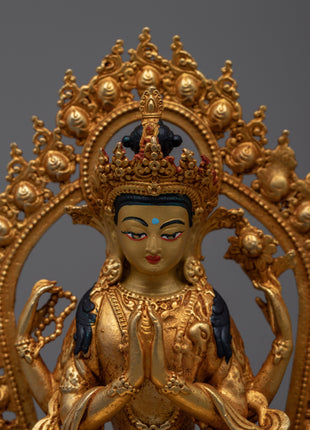 Machine Made Chenresig Statue | Improve Your Meditation Practice with Art