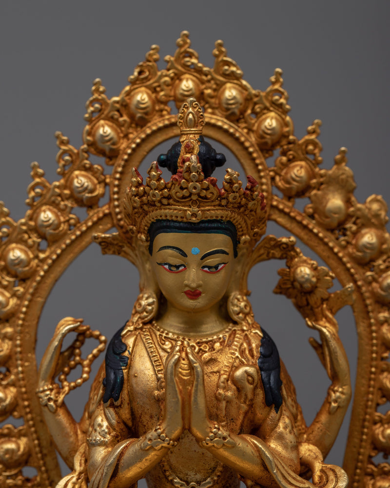 Machine Made Chenresig Statue | Improve Your Meditation Practice with Art