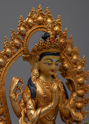 Machine Made Chenresig Statue | Improve Your Meditation Practice with Art