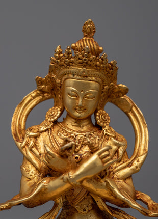 Machine Made Bodhisattva Set | Copper and 24k Gold for Serene Meditation Space