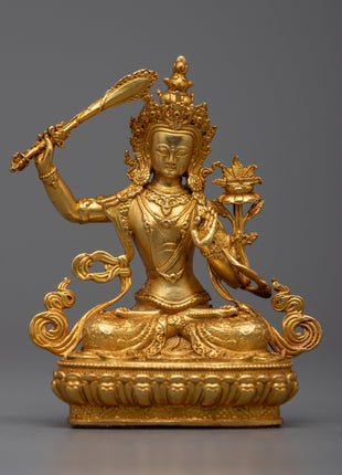 Machine Made Bodhisattva Set | Copper and 24k Gold for Serene Meditation Space