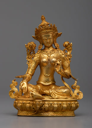 Machine Made Bodhisattva Set | Copper and 24k Gold for Serene Meditation Space