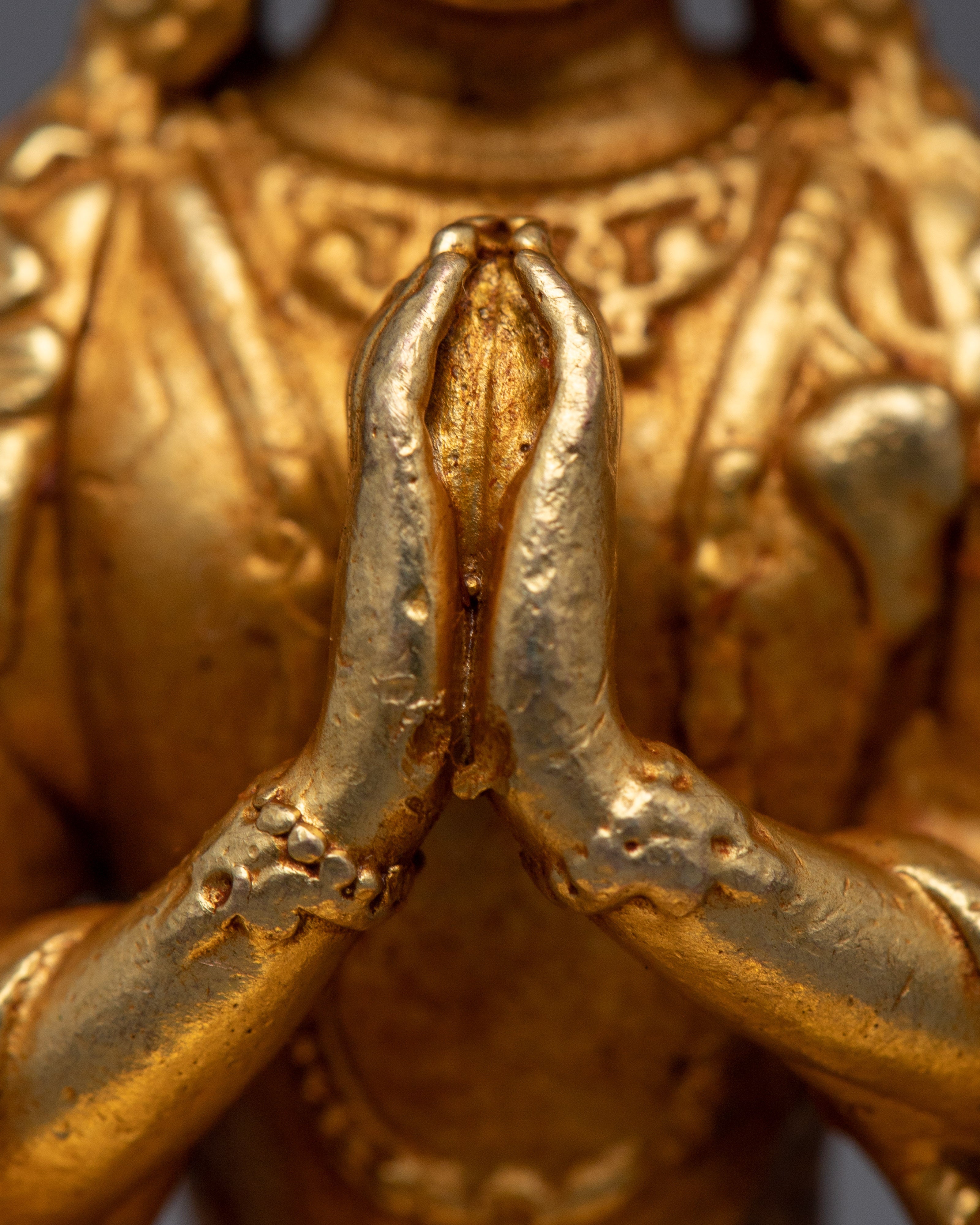 Buddhist Chenresig Copper Statue | Machine Made for Serenity and Peace