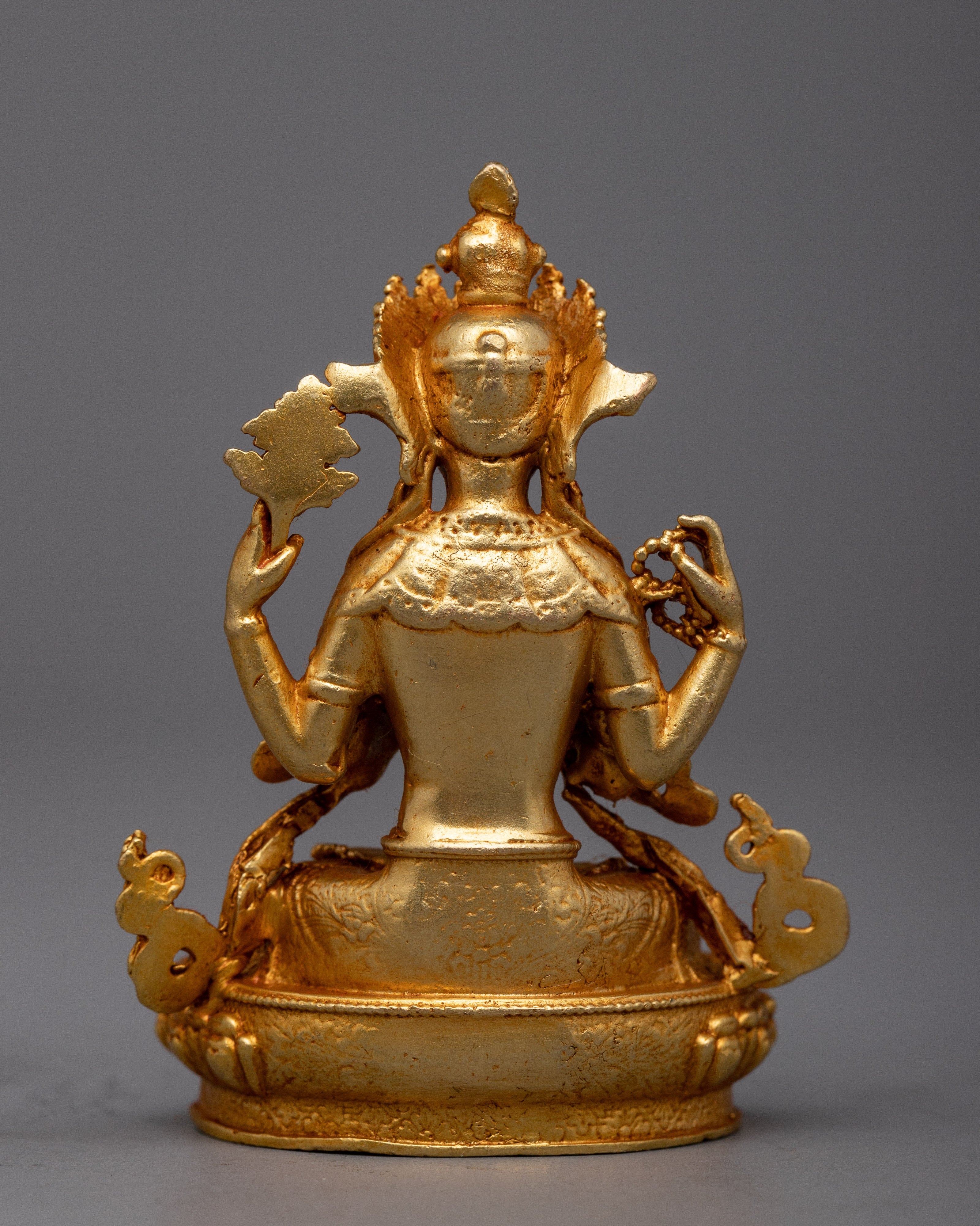 Buddhist Chenresig Copper Statue | Machine Made for Serenity and Peace