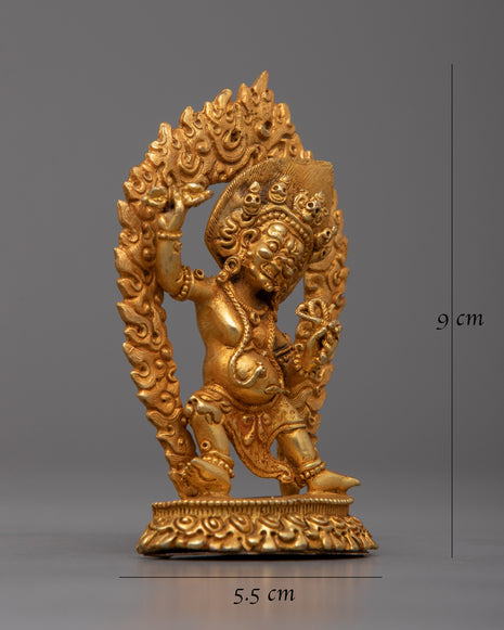 Sacred Vajrapani Figurine in Copper | Machine Made for Divine Protection