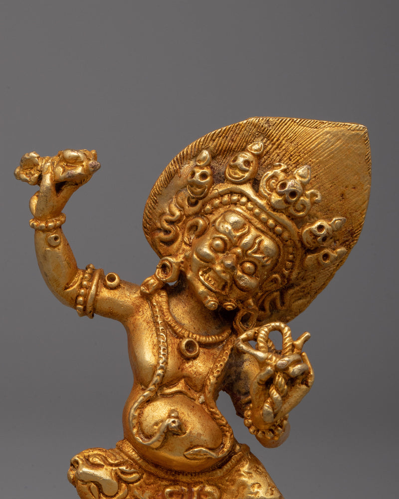 Sacred Vajrapani Figurine in Copper | Machine Made for Divine Protection