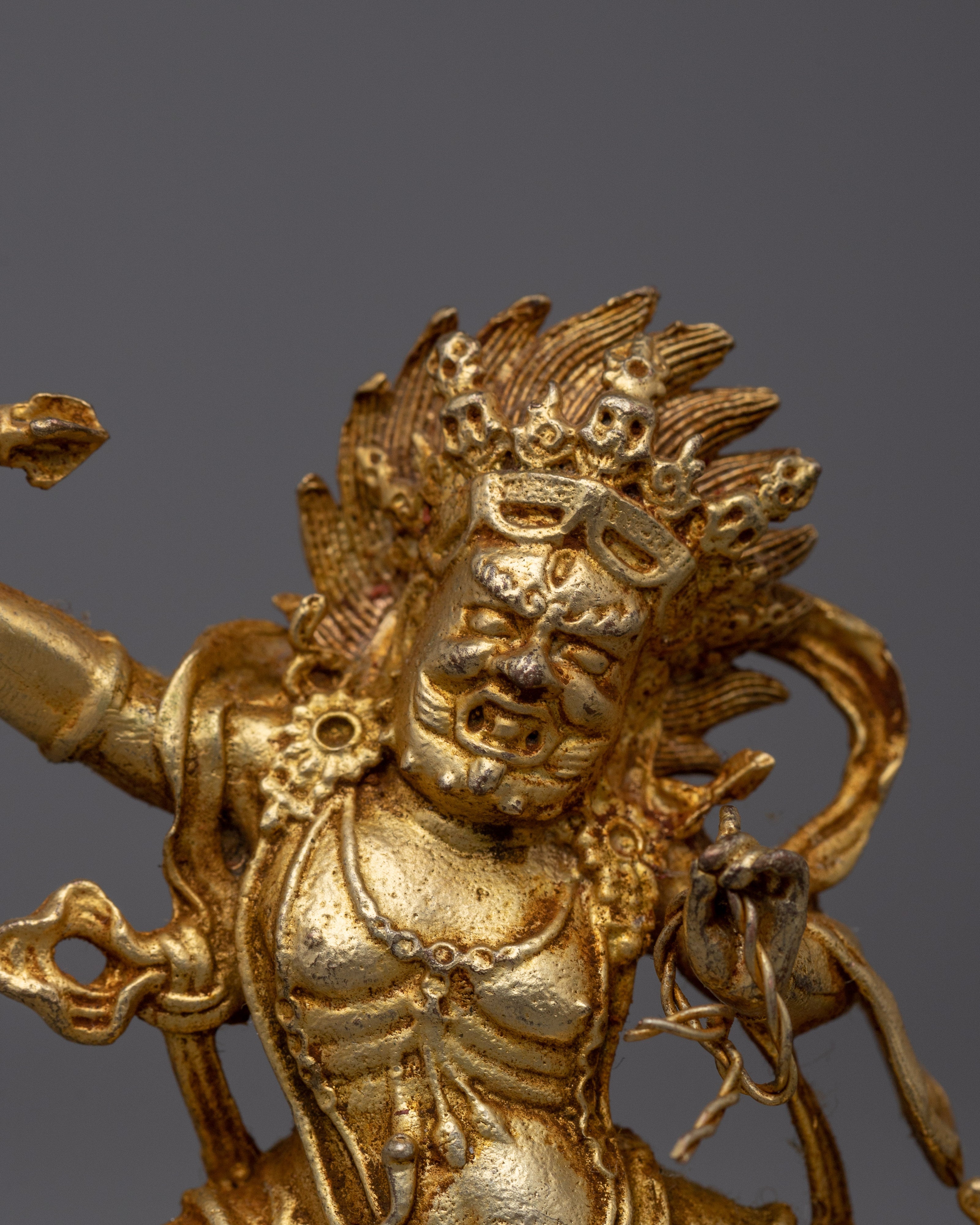 Machine Made Wrathfull Vajrapani Statue |  Fierce Guardian for Meditation and Altar