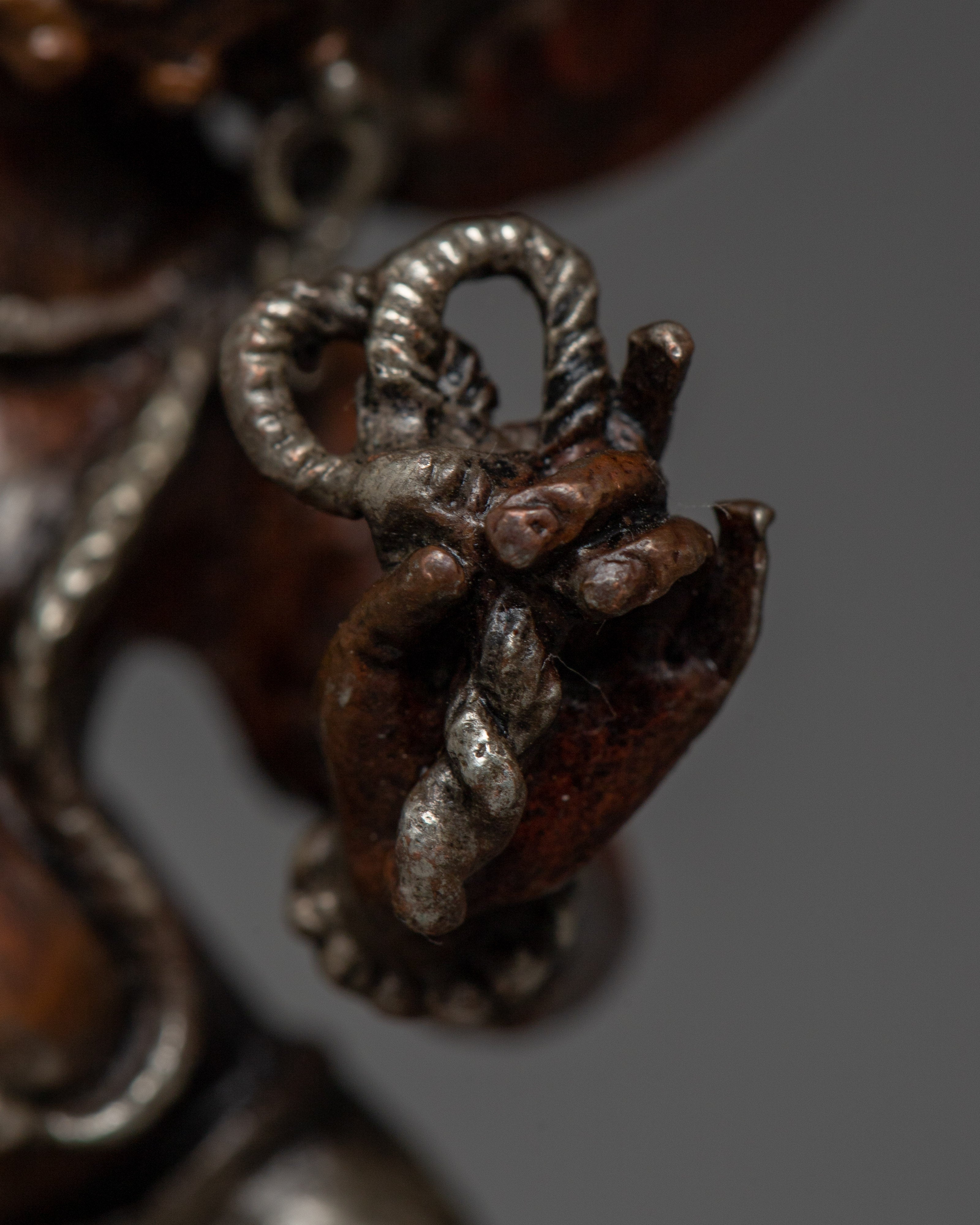 Machine Made Silver Plated Vajrapani Statue |  Fierce and Protective Buddhist Symbol