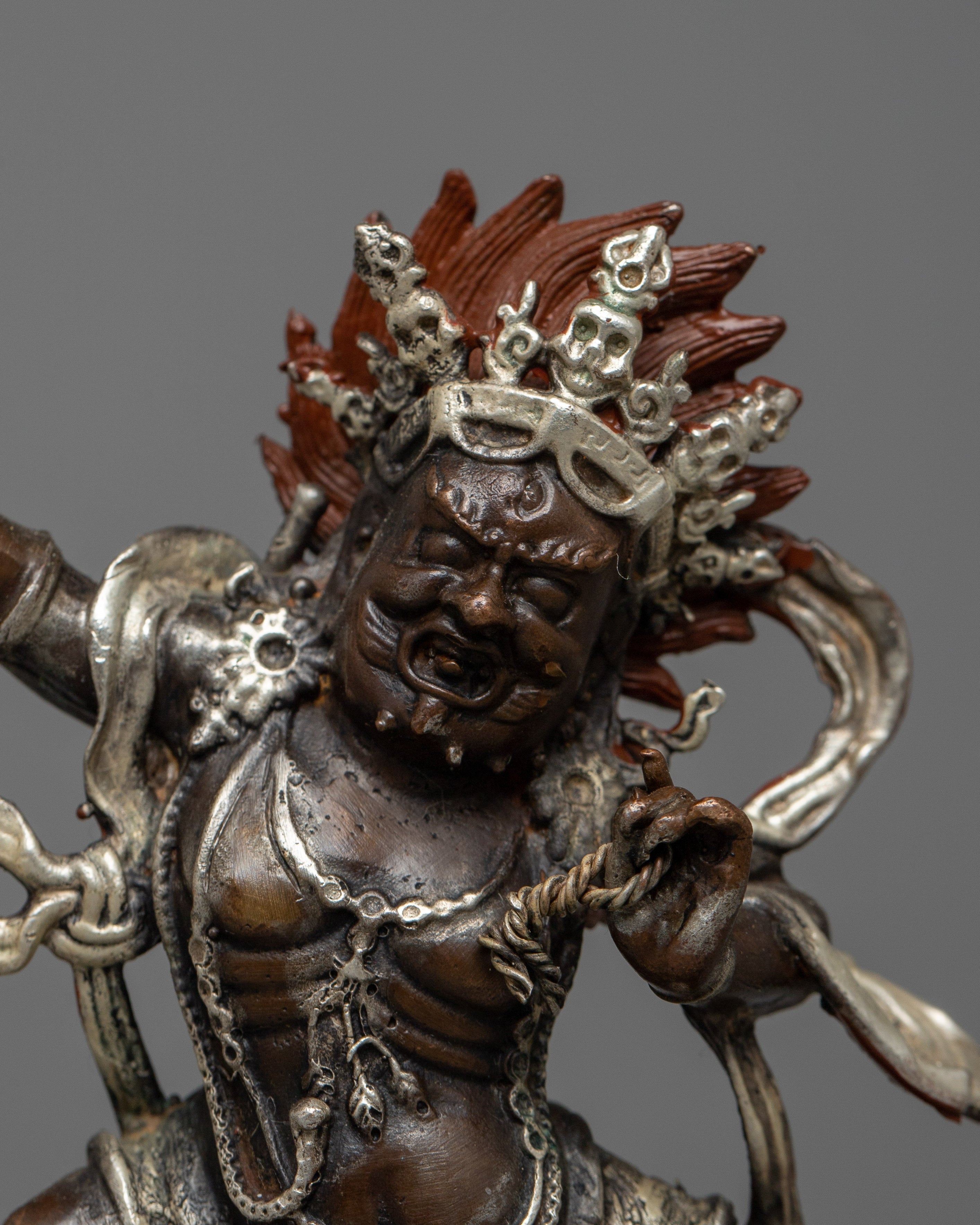 Machine Made Copper Vajrapani Statue | Powerful Guardian in Tibetan Buddhism