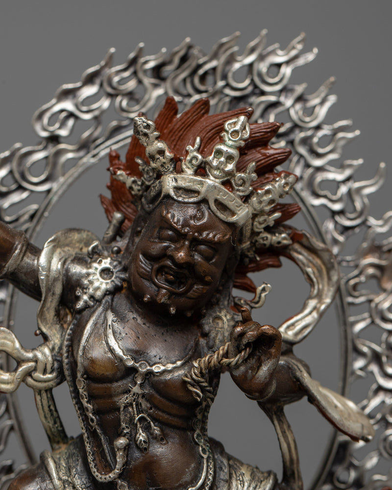 Machine Made Copper Vajrapani Statue | Powerful Guardian in Tibetan Buddhism