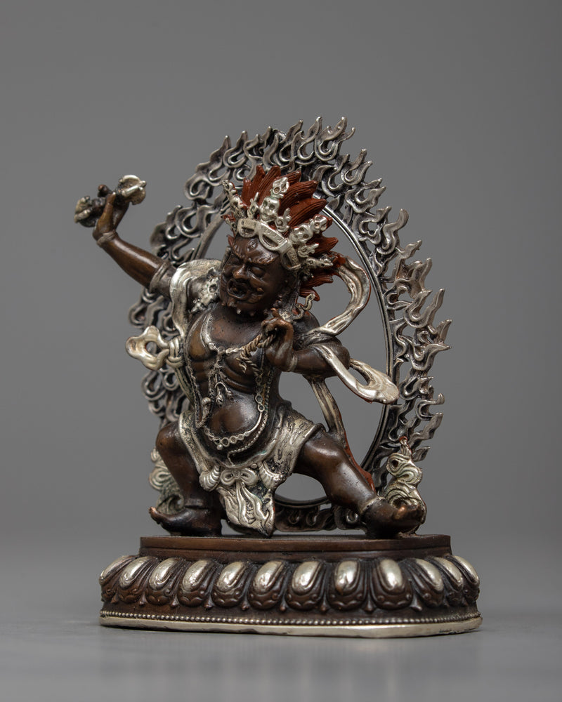 Machine Made Copper Vajrapani Statue | Powerful Guardian in Tibetan Buddhism