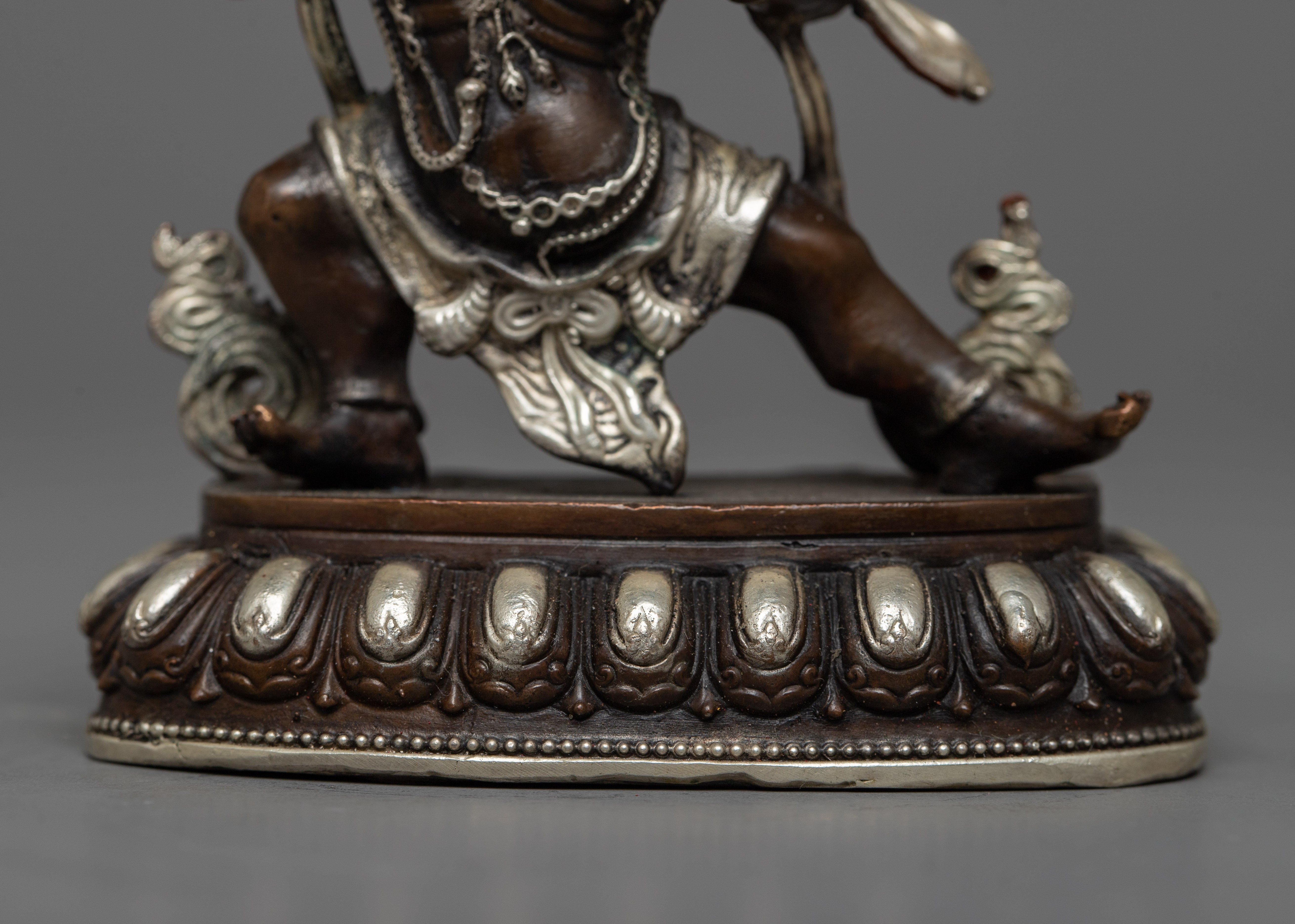 Machine Made Copper Vajrapani Statue | Powerful Guardian in Tibetan Buddhism