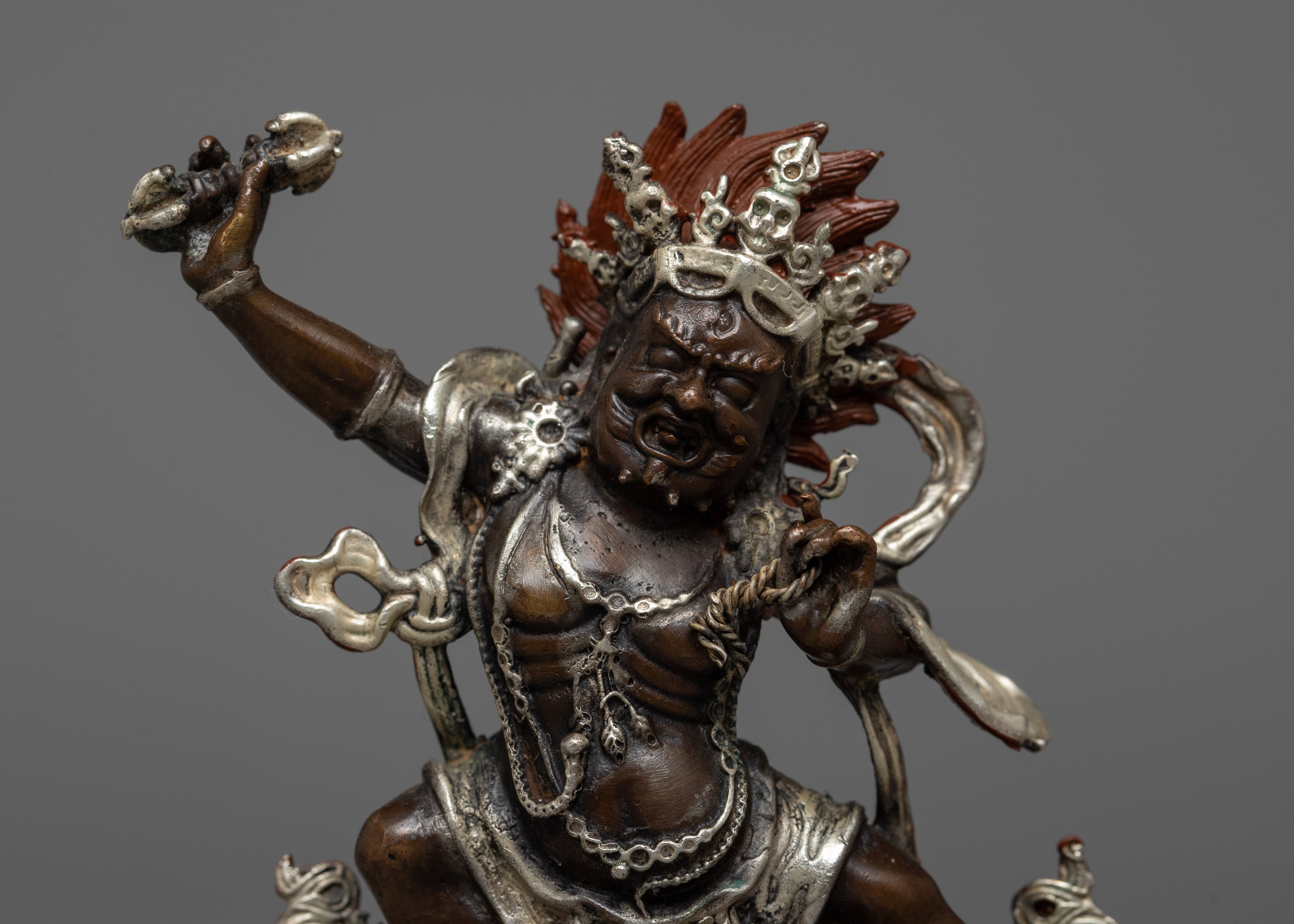Machine Made Copper Vajrapani Statue | Powerful Guardian in Tibetan Buddhism