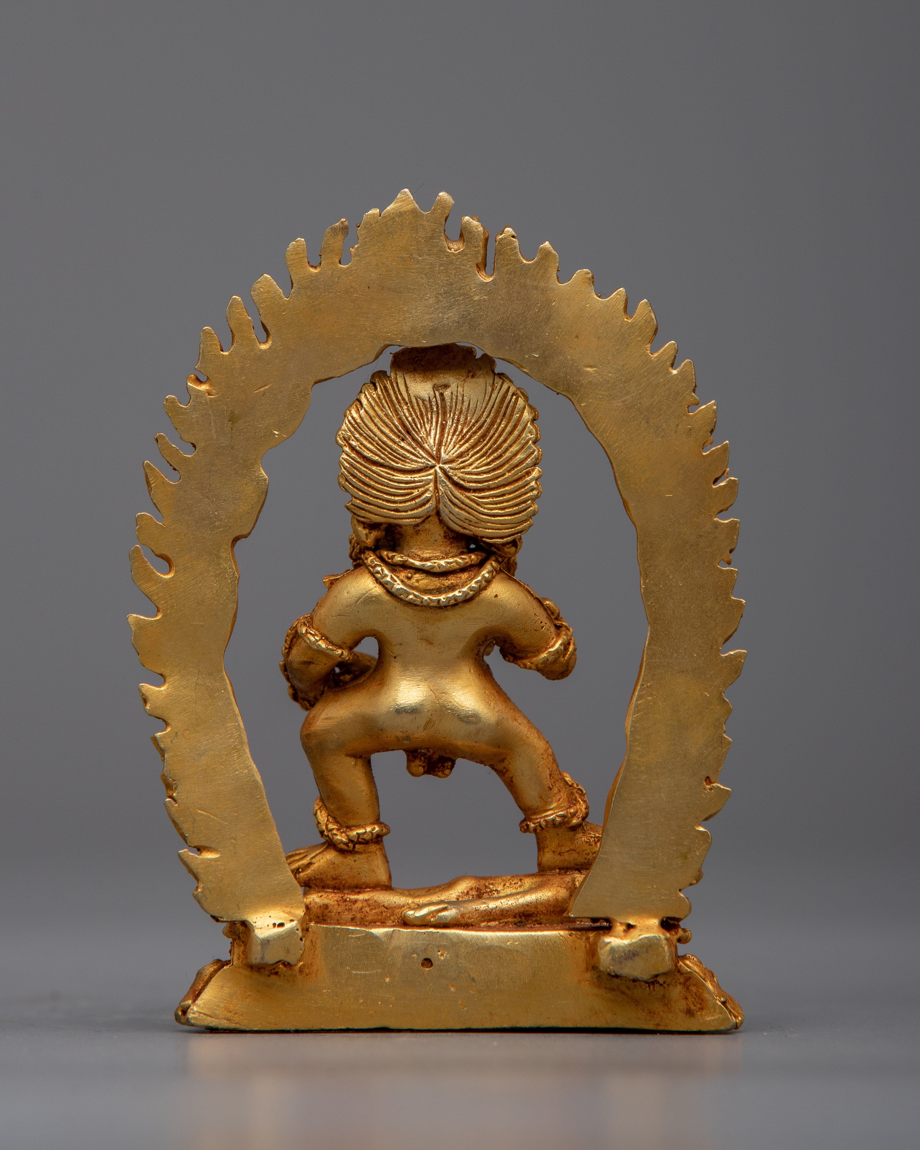 Black Dzambhala Buddha Statue | Machine Made Buddhist Copper Statue