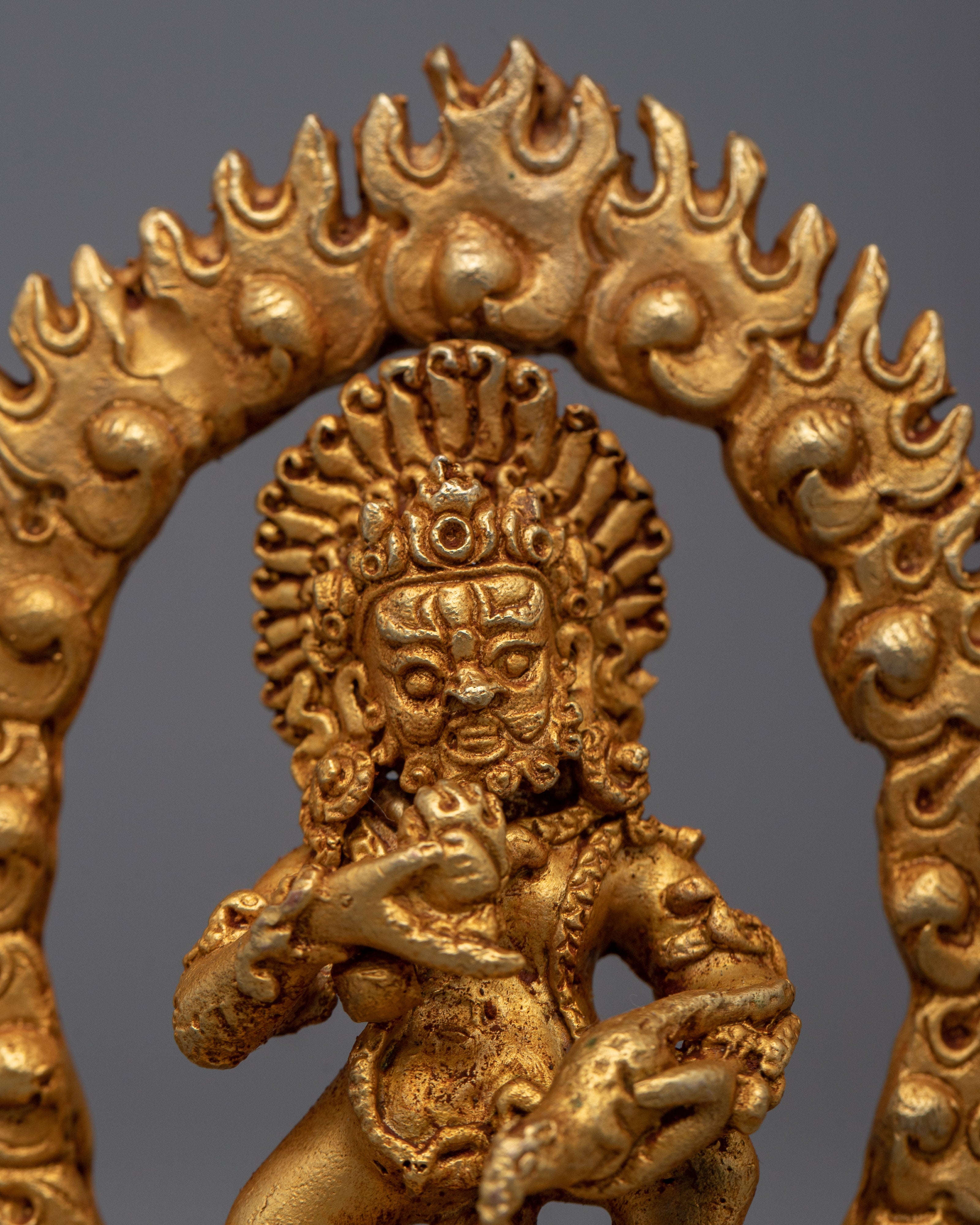 Black Dzambhala Buddha Statue | Machine Made Buddhist Copper Statue