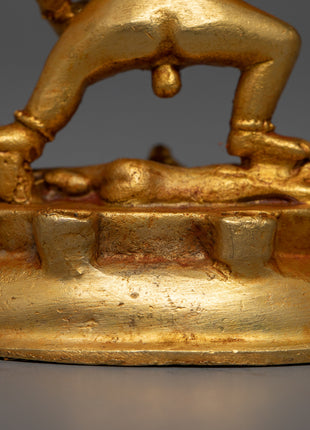 24k Gold Plated Black Jambhala Statue | Machine Made Artwork