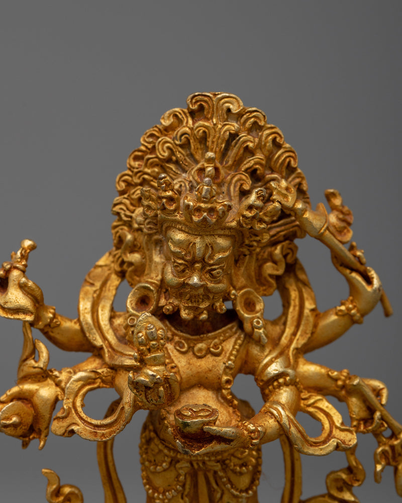 Majestic Machine-Made Mahakala Statue | Wrathful Deity for Empowerment