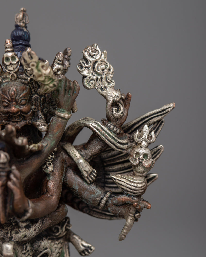 Machine Made Copper Vajrakilaya Statue | Fierce Guardian for Your Altar