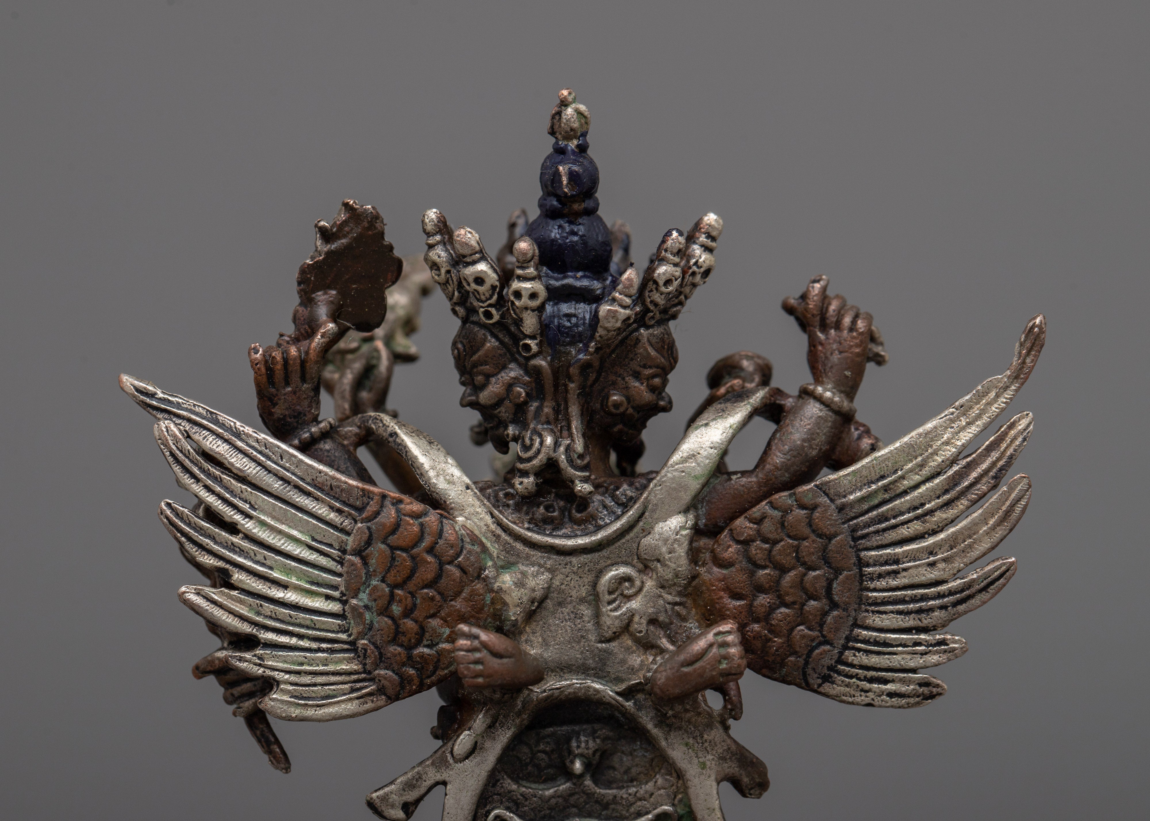 Machine Made Copper Vajrakilaya Statue | Fierce Guardian for Your Altar