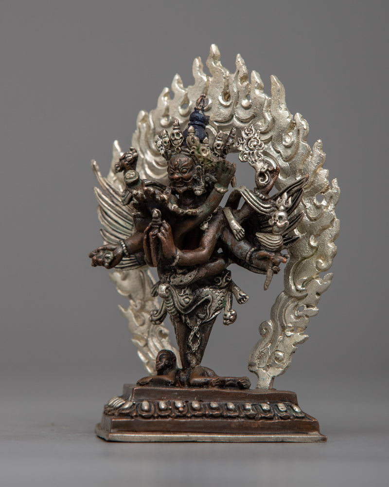 Machine Made Copper Vajrakilaya Statue | Fierce Guardian for Your Altar