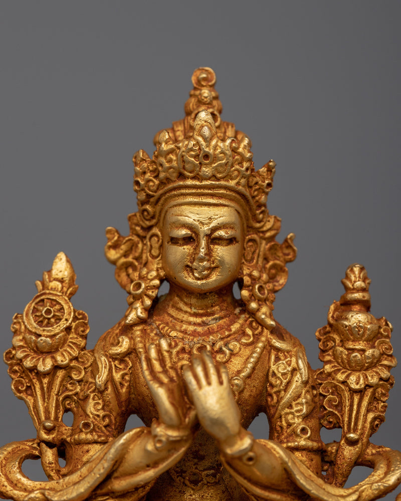 Maitreya Buddha Copper Statue | Future Buddha of Love and Kindness
