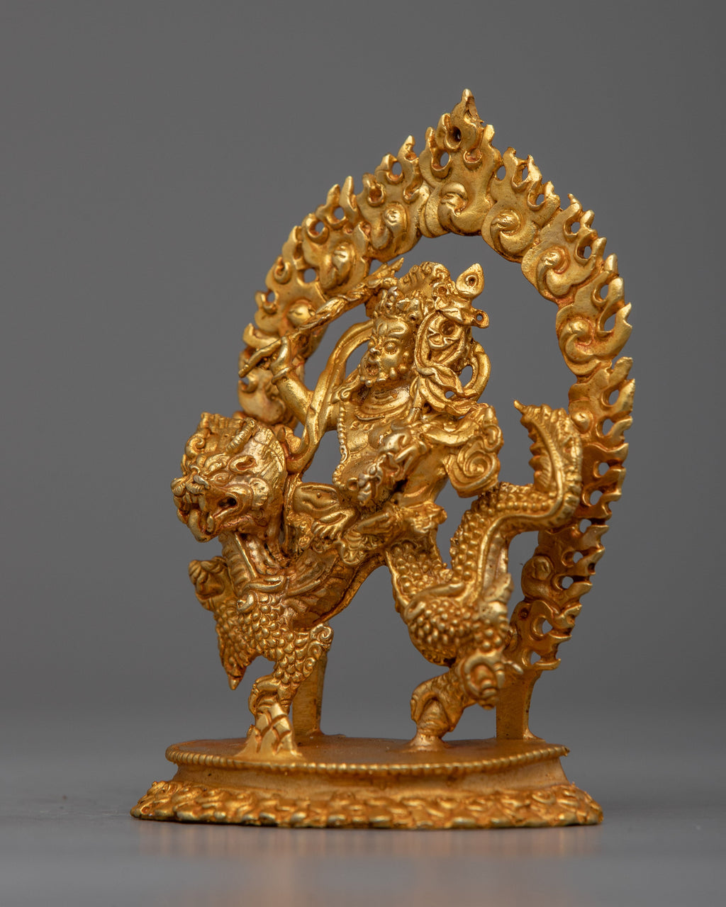 Machine Deity Machine Made White Dzambhala Statue | Buddhist Deity of Wealth