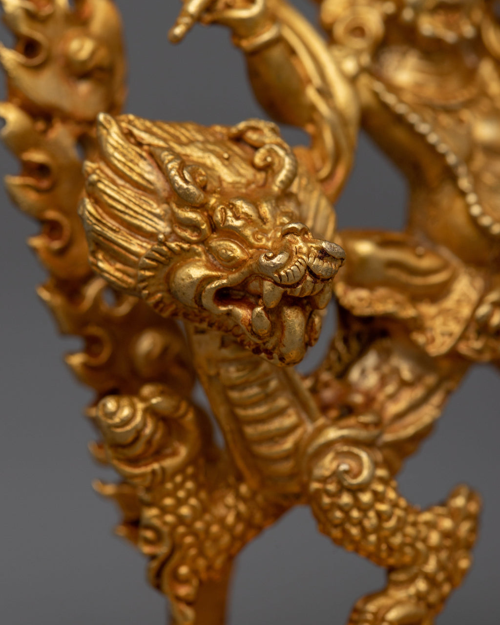 Machine Deity Machine Made White Dzambhala Statue | Buddhist Deity of Wealth