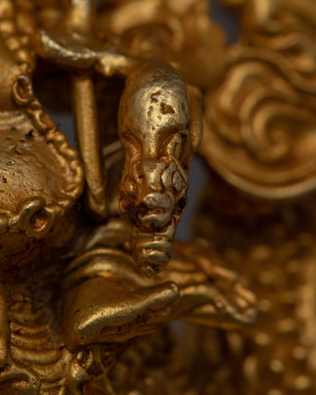 Machine Deity Machine Made White Dzambhala Statue | Buddhist Deity of Wealth