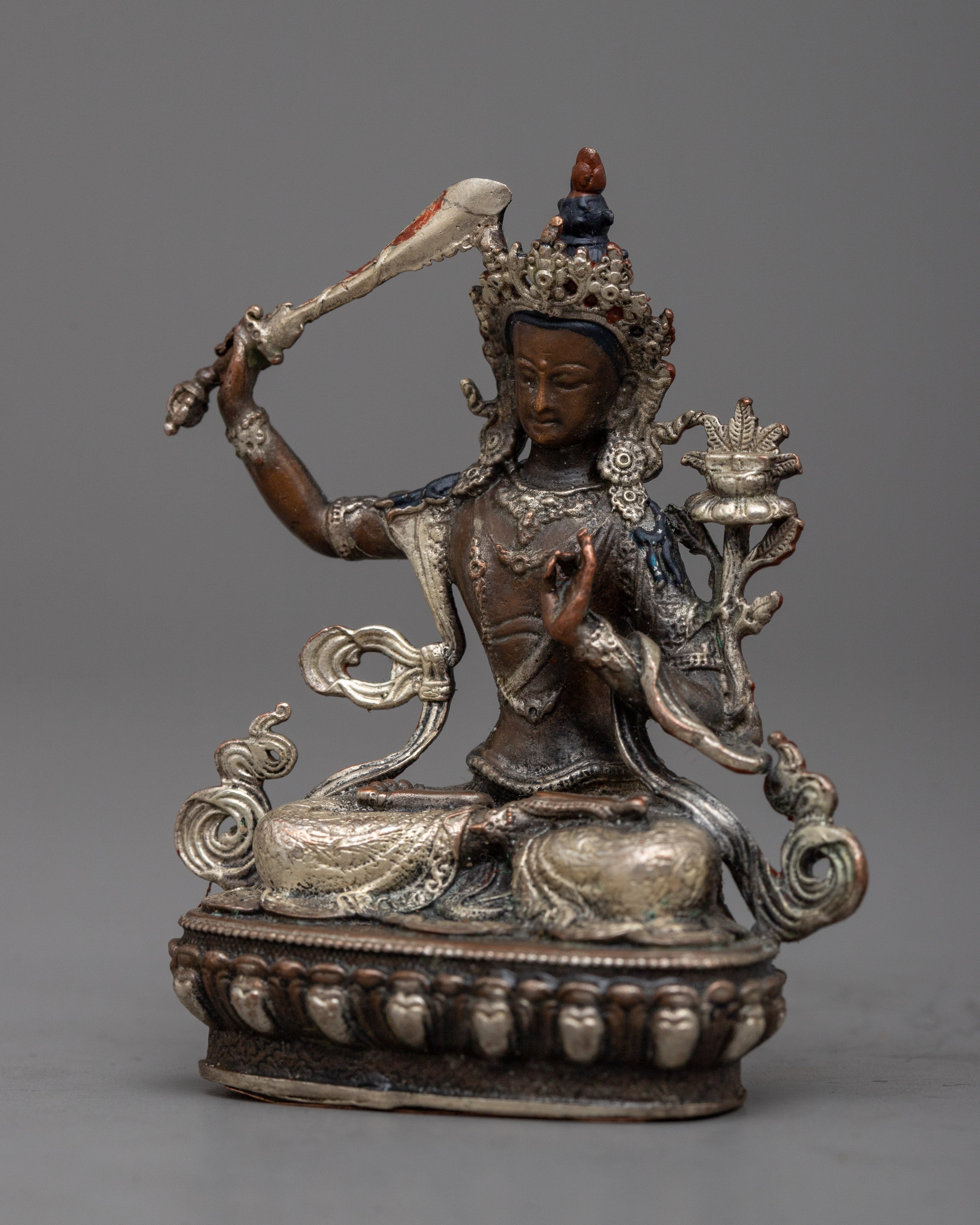 Wisdom Machine Made Manjushri Statue | Spiritual Guide Deity known for Cutting Through Ignorance