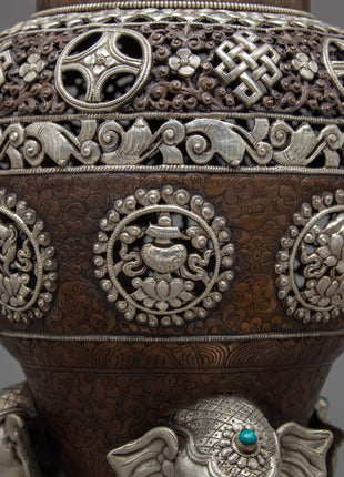 Handcrafted Nepalese Incense Burner | Buddhist Ritual Altar
