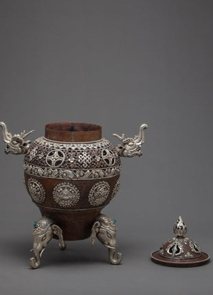 Handcrafted Nepalese Incense Burner | Buddhist Ritual Altar