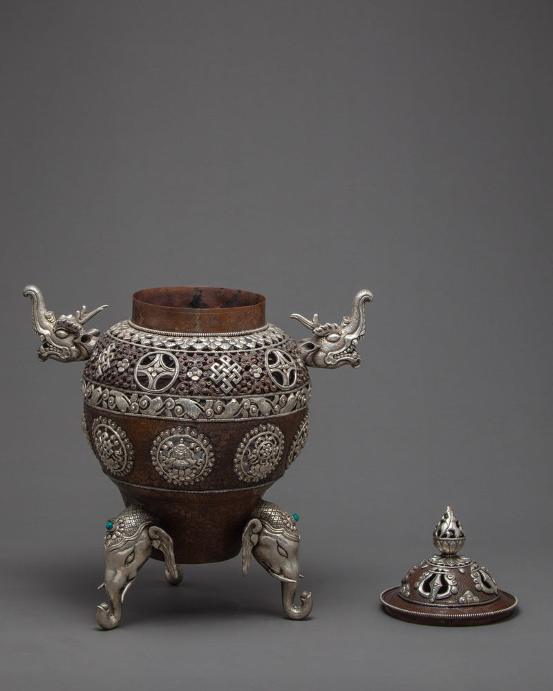 Handcrafted Nepalese Incense Burner | Buddhist Ritual Altar