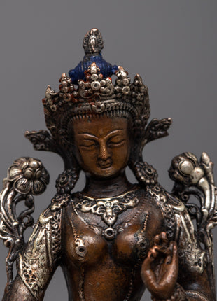 Buddhist Machine Made Green Tara Statue | Precision Made for Enlightenment and Healing