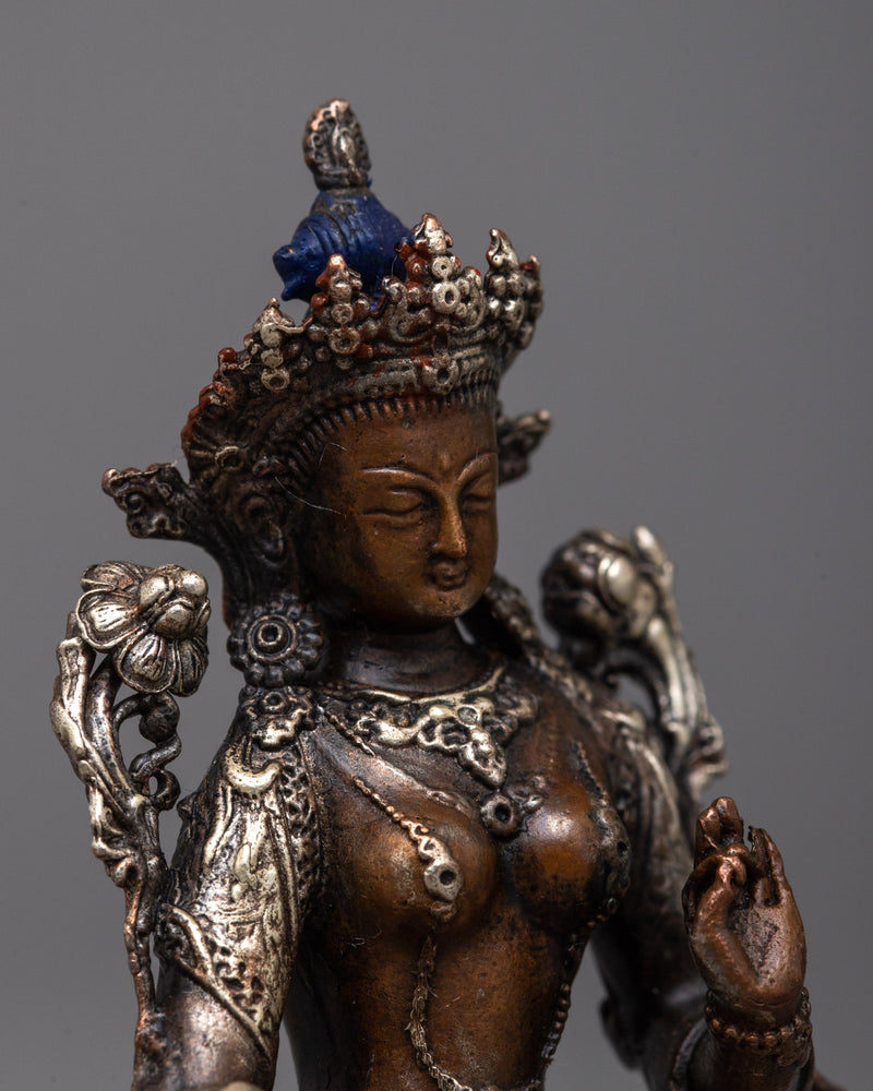 Buddhist Machine Made Green Tara Statue | Precision Made for Enlightenment and Healing