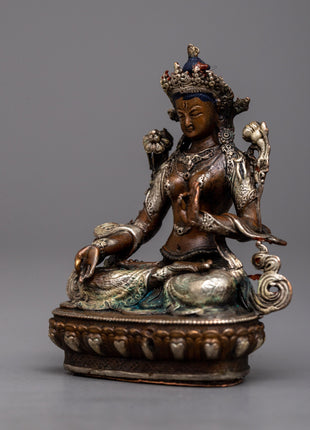 Small Machine Made White Tara Statue