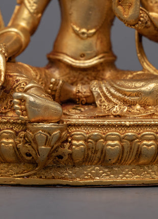 Miniature Green Tara Statue | Portable Buddhist Figurine