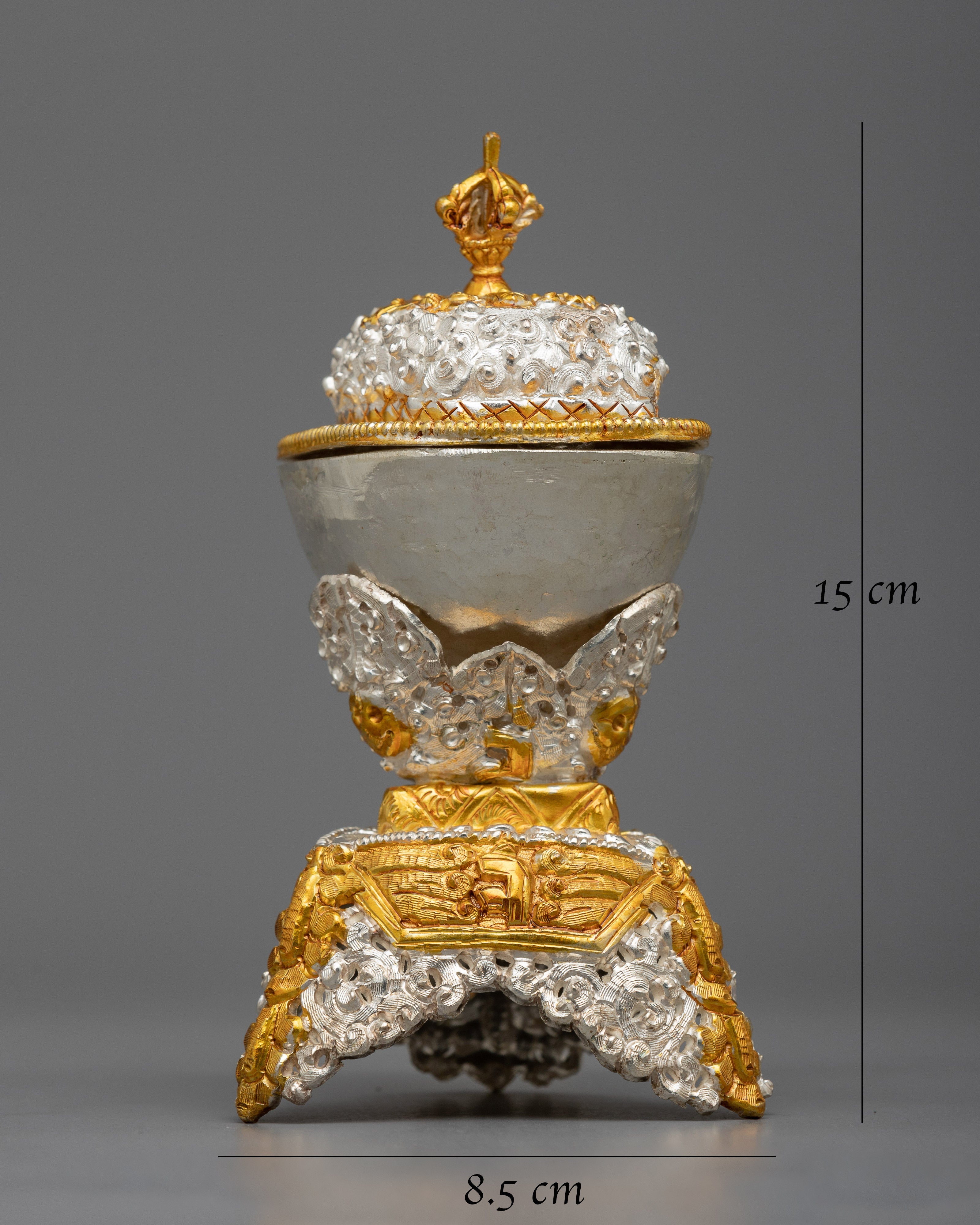 Copper Kapala Skull Cup Set | Essential Vessels for Tibetan Buddhist Altars