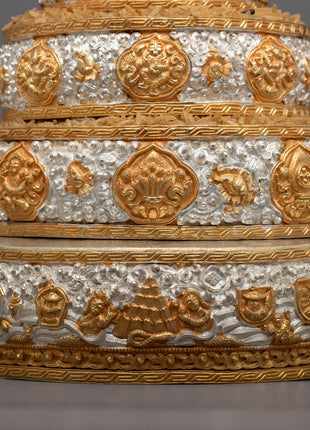 Mandala Rice Offering Set | Tibetan Buddhist Altar for Rituals