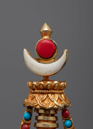 Beautiful 24k Gold Plated Stupa Statue | Serene and Tranquil Home Accent