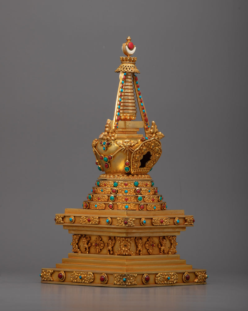 Luxurious Handmade Stupa | Elegant Office Decor